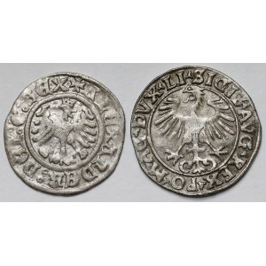 Półgrosze: Kraków Aleksander i Wilno 1555 Zygmunt August (2szt)