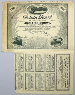 Polski Lloyd Sp. Akc., Em.3, 5x 500 mk 1921