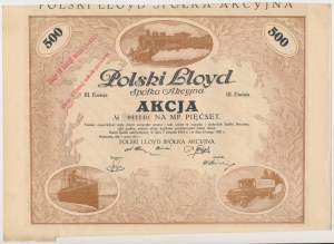 Polski Lloyd Sp. Akc., Em.3, 500 mk 1921