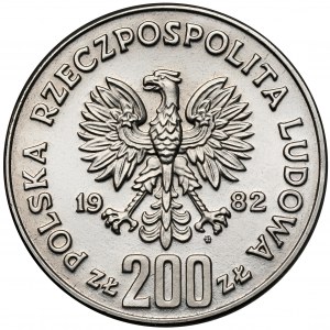 Próba NIKIEL 200 złotych 1982 Bolesław III Krzywousty - półpostać