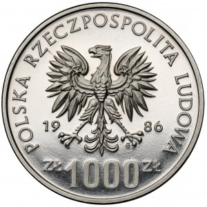 Próba NIKIEL 1.000 złotych 1986 Władysław I Łokietek