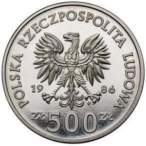 Próba NIKIEL 500 złotych 1986 Władysław I Łokietek