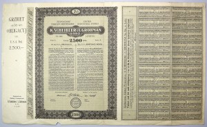 Zjednoczone Zakłady Przemysłowe K. SCHEIBLER i L. GROHMAN Łódź, 7.5% Obligacja 2.500 dolarów 1931 RZADKOŚĆ