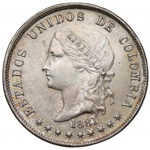 Kolumbia, 50 centavos 1881