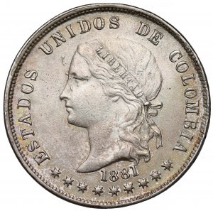 Colombia, 50 centavos 1881