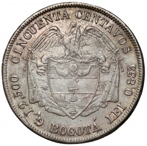 Kolumbie, 50 centavos 1881