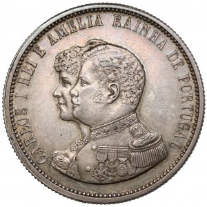 Portugal, Carlos I, 1000 reis 1898 - discovery of India