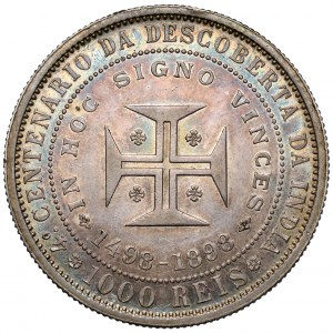 Portugalia, Carlos I, 1000 reis 1898 - odkrycie Indii
