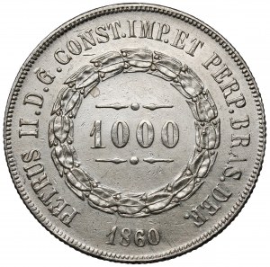 Brazília, 1000 reis 1860