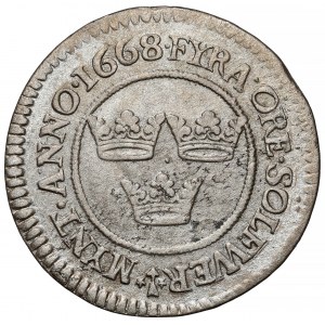 Szwecja, Karol XI, 4 öre 1668, Sztokholm