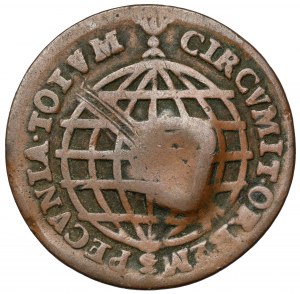 Brazil, 20 reis without date (1809) - countermarked at 10 reis 1753