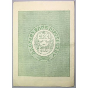 Lwów, Akc. Bank Hipoteczny, 5% List zastawny 100 dolarów 1933 RZADKOŚĆ