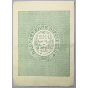 Lwów, Akc. Bank Hipoteczny, 5% List zastawny 100 dolarów 1933 RZADKOŚĆ