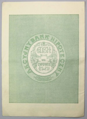 Lviv, Akc. Bank Hipoteczny, 5% Pfandrecht Brief $100 1933 RARE