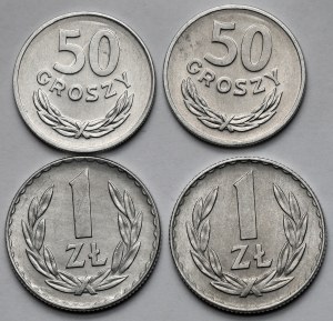 1 złoty - 50 groszy 1971-1972 - zestaw (4szt)