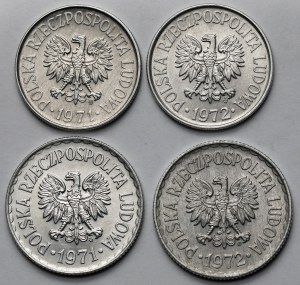 1 złoty - 50 groszy 1971-1972 - zestaw (4szt)