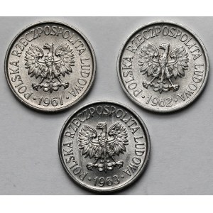 5 groszy 1961-1963 - zestaw (3szt)