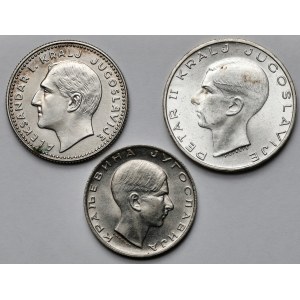 Jugosławia, 10-20 dinarów 1931-1938 - zestaw (3szt)