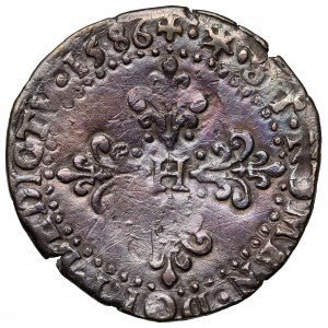 Henryk Walezy, 1/2 franka 1586-I, Limoges
