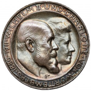 Württemberg, 3 marki 1911-F, Stuttgart - zaślubinowe
