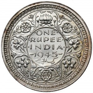 India, George VI, rupia 1945