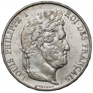 Francja, 5 franków 1847-A, Paryż