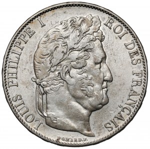 Francúzsko, 5 frankov 1847-A, Paríž