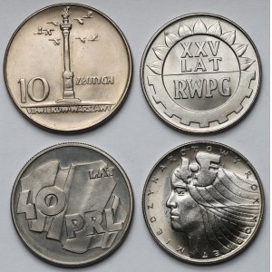 10-100 złotych 1965-1984 okolicznościowe - zestaw (4szt)