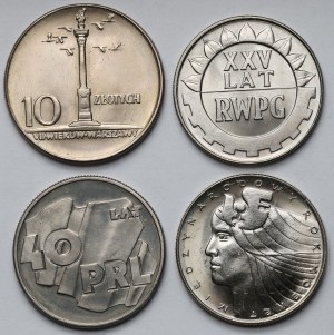 10-100 oro 1965-1984 commemorativo - set (4 pezzi)