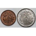Boliwia, 50 centavos 1939-1942 - zestaw (2szt)