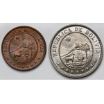 Boliwia, 50 centavos 1939-1942 - zestaw (2szt)