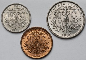 Bolivia, 10-50 centavos 1939-1942 - set (3pcs)