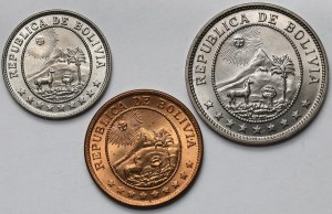 Bolivia, 10-50 centavos 1939-1942 - set (3pcs)