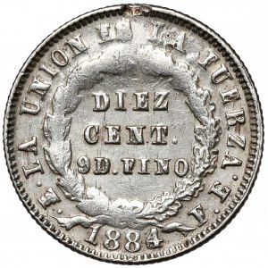 Boliwia, 10 centavos 1884