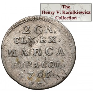 Poniatowski, Półzłotek 1766 FS - ex. Karolkiewicz