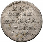 Poniatowski, Półzłotek 1766 FS - ex. Karolkiewicz