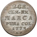 Poniatowski, Półzłotek 1773 AP - ex. Karolkiewicz