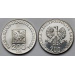 200 złotych 1974-1976 Mapka i Igrzyska (2szt) - piękne