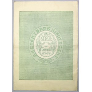 Lwów, Akc. Bank Hipoteczny, 5% List zastawny 100 dolarów 1933 RZADKOŚĆ