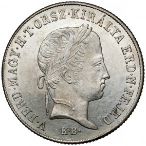 Węgry, Ferdynand I, 20 krajcarów 1848 KB, Kremnica