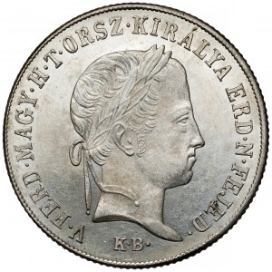 Hungary, Ferdinand I, 20 krajcars 1848 KB, Kremnica