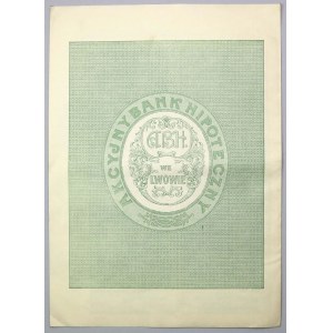 Lwów, Akc. Bank Hipoteczny, 5% List zastawny 100 dolarów 1933 RZADKOŚĆ