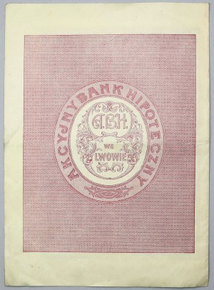Lwów, Akc. Bank Hipoteczny, 5% List zastawny 100 dolarów 1933 RZADKOŚĆ
