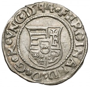 Hungary, Ferdinand I, Denarius 1544 KB, Kremnica
