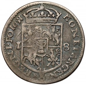 Jan II Kazimierz, Ort Wschowa 1651 - MW po bokach