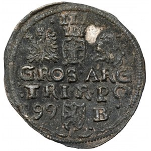 Zygmunt III Waza, Trojak Bydgoszcz 1599 - III nad głową