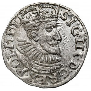 Zygmunt III Waza, Trojak Bydgoszcz 1595 - wąska głowa