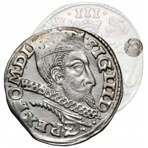 Zygmunt III Waza, Trojak Poznań 1601 - P przy Pogoni - rzadkość