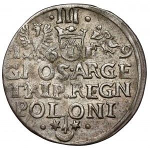 Zygmunt III Waza, Trojak Kraków 1619 - bez miecza