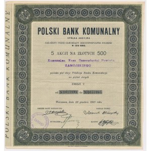 Polski Bank Komunalny, Em.5, 5x 100 zł 1928